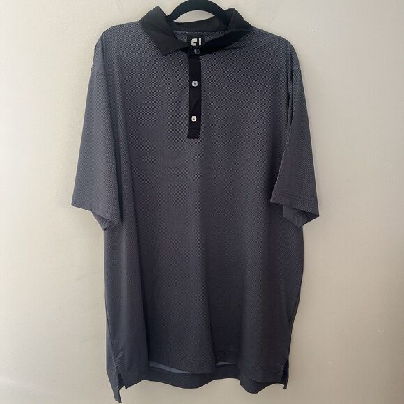 Footjoy Men's XL FJ Golf Polo Short Sleeve Shirts Lot Of 2 Blue & Gray - Picture 2 of 16
